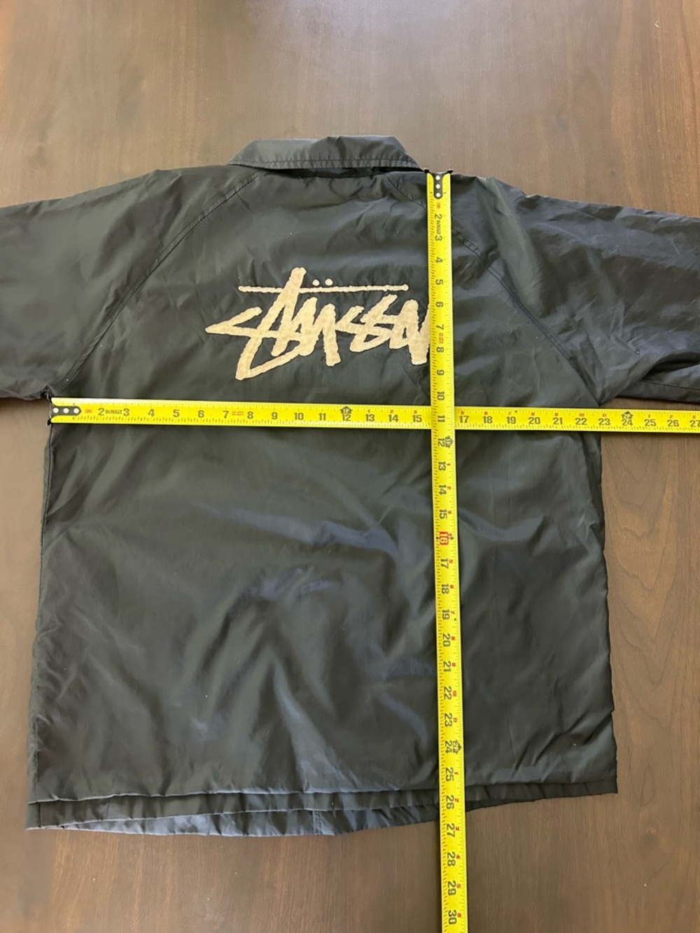 Stussy Link Script Logo Black Coach Jacket with Embroidered Logo - Picture 10 of 10